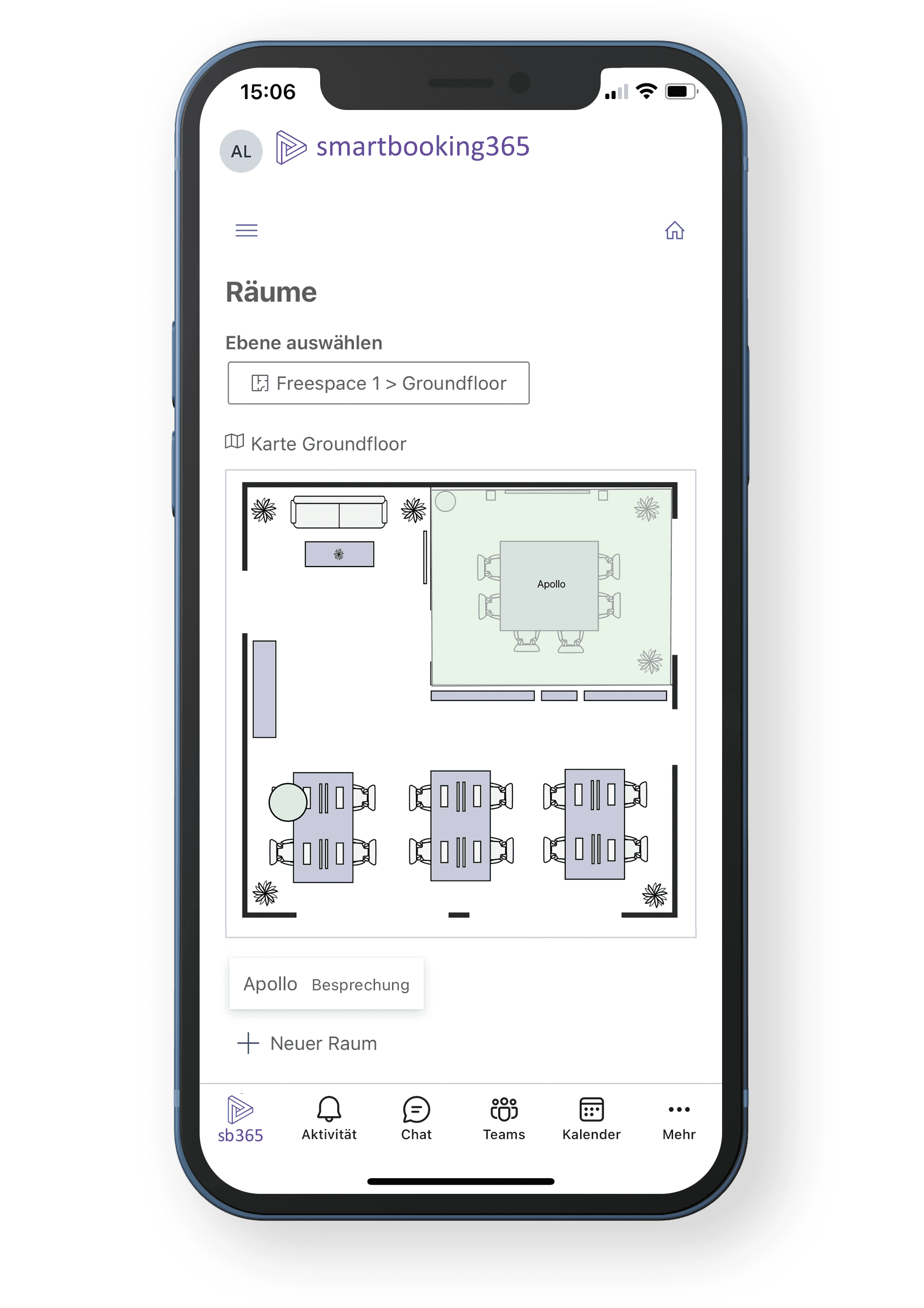 Desk Booking Tablet Phone